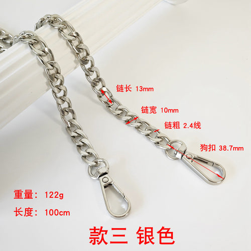 Cadena de Metal para Bolso DIY con Correa Tejida