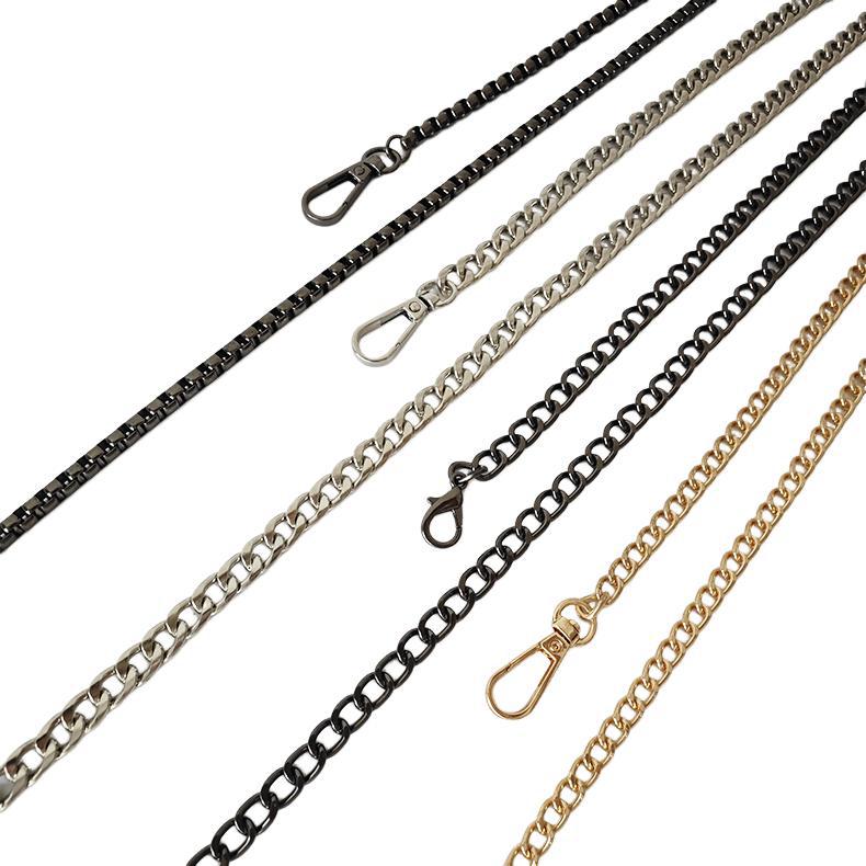 Cadena de Metal para Bolso DIY con Correa Tejida