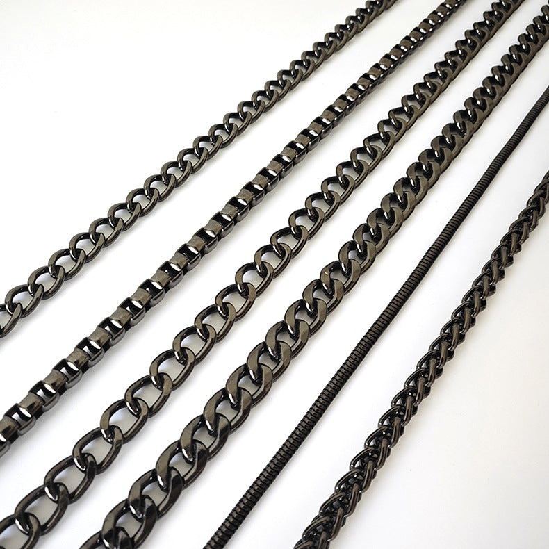 Cadena de Metal para Bolso DIY con Correa Tejida